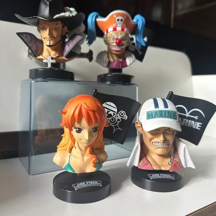 [BUNJANG] Bandai One Piece Bust Figures Set of 4 / 반다이 원피스 캐릭터 흉상피규어 4종 일괄판매합니다.
