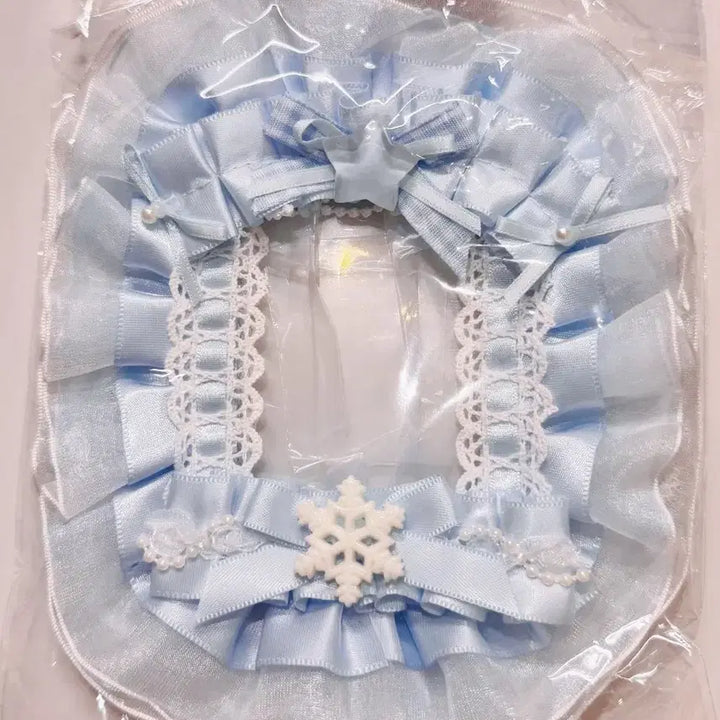 [BUNJANG] Blue Lace Handmade Photocard Holder Top Loader Deco / 블루 레이스 탑꾸 탑로더 꾸미기 핸드메이드 포카홀더