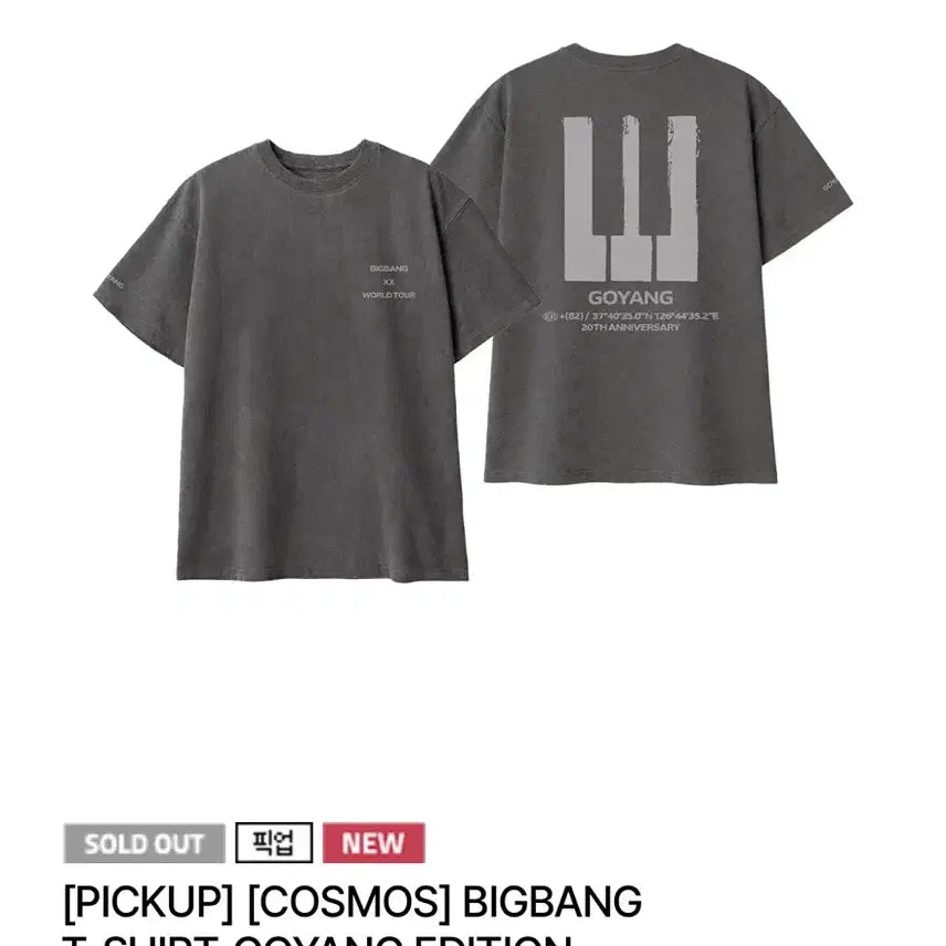 [BUNJANG] Big Bang Goyang Edition T-Shirt XL / 빅뱅 콘서트 고양 에디션 반팔티 xl 양도