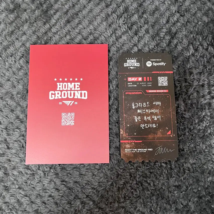 [BUNJANG] T1 Faker Homeground Day 2 Ticket + Postcard Set / [페이커/FAKER] 티원 홈그라운드 2일차 티켓+엽서 세트