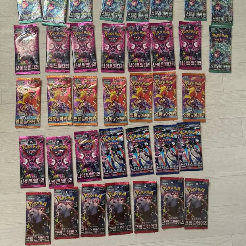 [BUNJANG] Pokemon Card Booster Pack Korean Version Sealed Bundle Set (37 Packs) / 포켓몬 카드 부스터팩 한글판 미개봉37팩 일괄