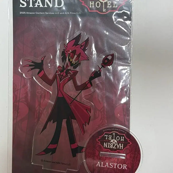 [BUNJANG] Hazbin Hotel Shinjuku Pop-up Limited Edition Alastor Acrylic Stand &amp; Can Badge Bundle Set / 해즈빈호텔 신주쿠팝업 한정판 알래스터 아크릴스탠드, 캔뱃지 일괄