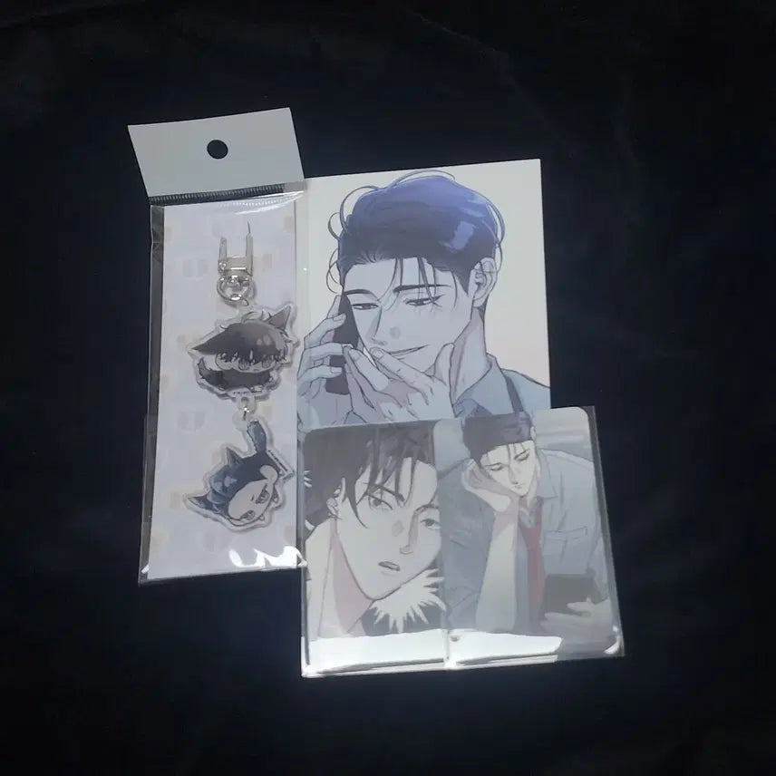 [BUNJANG] Mopear Sarang Collab Cafe Acrylic Keychain and Postcard Set / 모펀 외사랑 콜라보카페 굿즈 판매.엽서. 방포 포함.