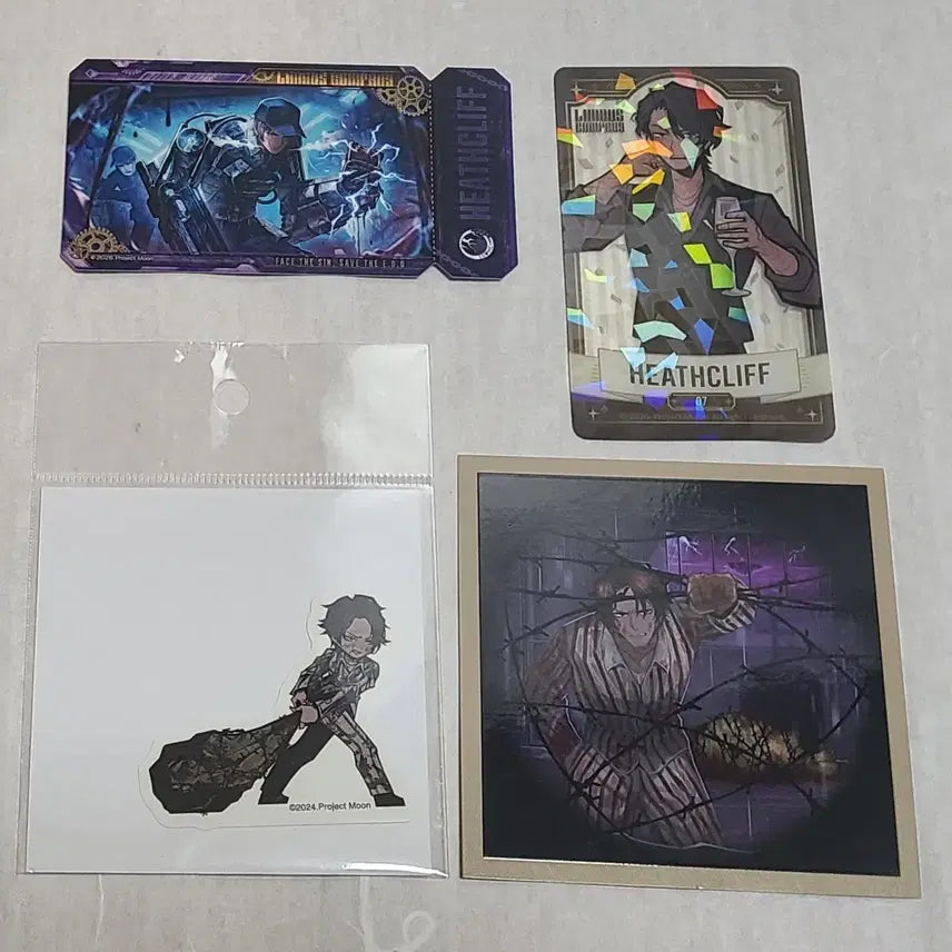 [BUNJANG] Limbus Company Bundle Set: Heathcliff Stickers, Manekineko Photocard, and Official Goods / 일괄) 림버스컴퍼니 림컴 히스 스티커, 마네키네코 포카 등 공굿 팝니다