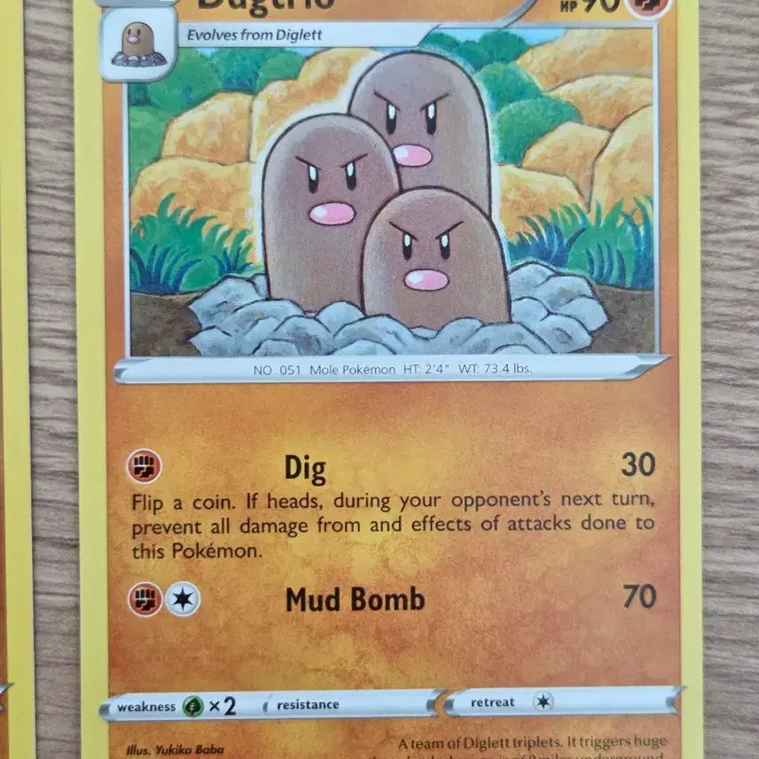 [BUNJANG] Pokemon Diglett &amp; Dugtrio 2-Card Set (English/North American Version) / "포켓통통"[영판/북미판] 포켓몬카드 디그다 &amp; 닥트리오 2종 세트 /(084, 085/189)