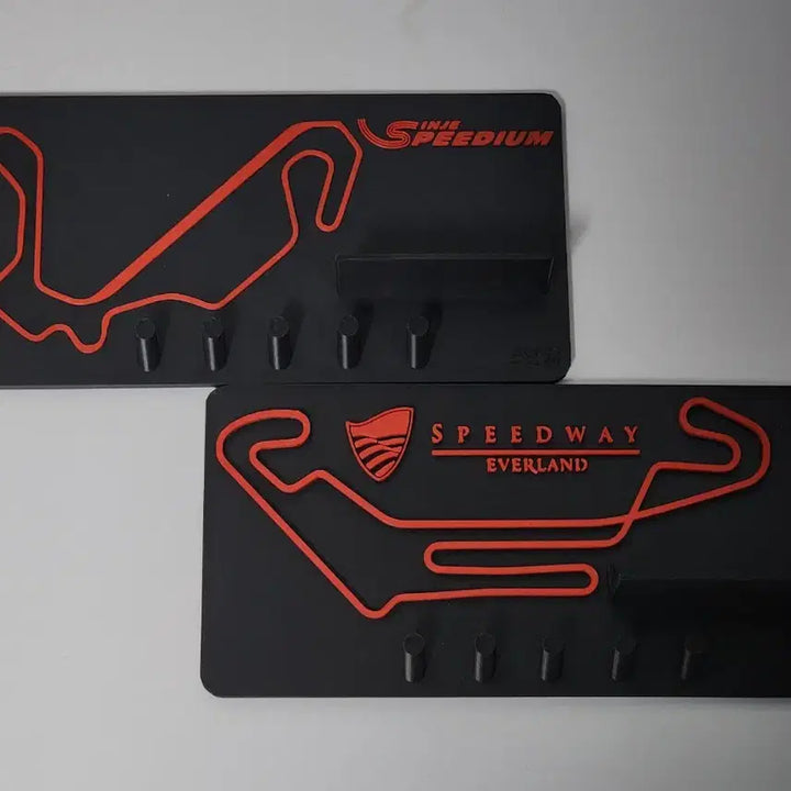 [BUNJANG] 1:64 Scale Racing Circuit Key Holder Display Stand / 1 64 레이싱 서킷 차키 키링 거치대