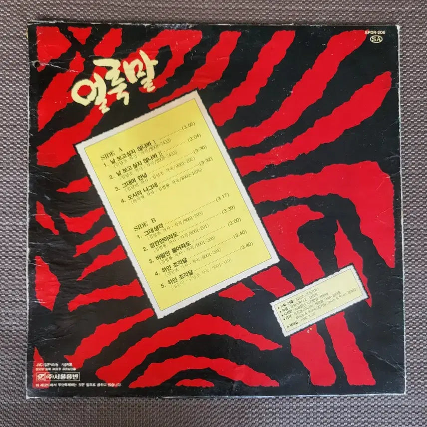 [BUNJANG] RARE LP (ZEBRA) Nareul Bogo Sipji An Na Bwa / Geudae Saenggak / LP [희귀반] (ZEBRA) 얼룩말 - 날 보고싶지 않나봐 / 그대생각)