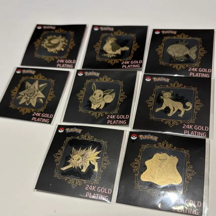[BUNJANG] Pokemon 24K Gold Plated Badge Set (10 Types) / 포켓몬 24K 금도금 뱃지 10종 일괄 리자몽 팬텀