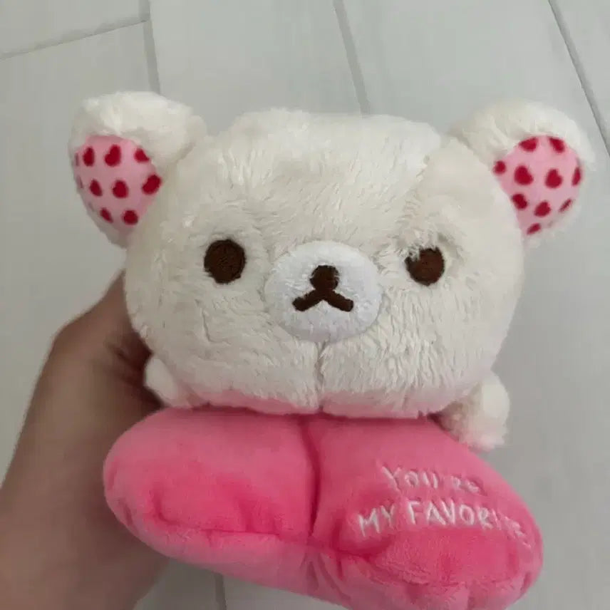 [BUNJANG] Rilakkuma Korilakkuma Heart Plush Doll / 코리락쿠마 하트인형