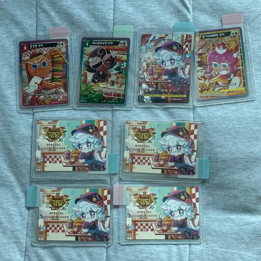 [BUNJANG] Cookie Run Kingdom Lotteria Promotion Card Bundle Set / 쿠키런 킹덤 롯데리아 프로모션 카드 밀키웨이맛 쿠키 에스프레소맛 쿠키등 일괄
