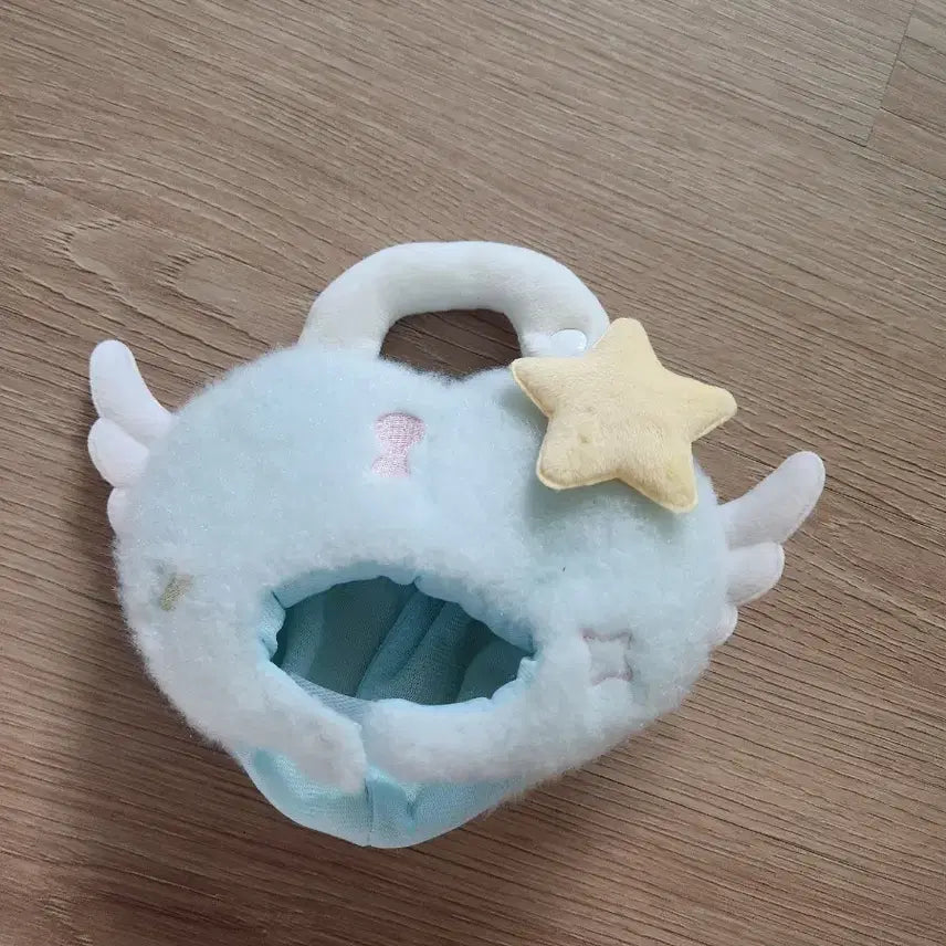 [BUNJANG] Heart Wing Plush Doll Clothes Light Blue / 하트 날개 누이 인형옷 라이트 블루 하늘색