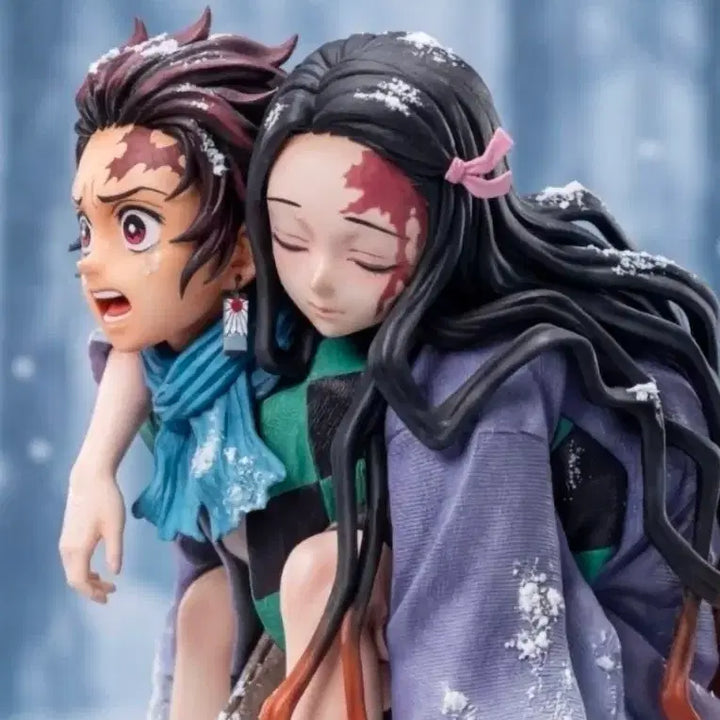 [BUNJANG] Demon Slayer Tanjiro &amp; Nezuko Resina Statue / 귀멸의 칼날 Saoirse  탄지로 네즈코 레진 피규어