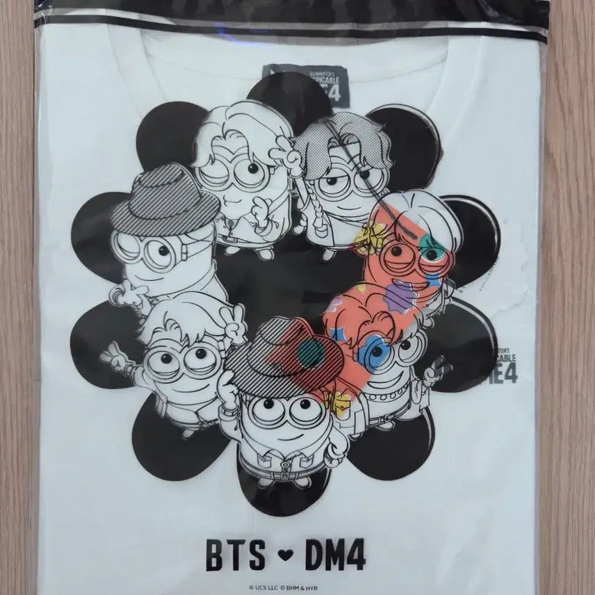 [BUNJANG] BTS x Minions Despicable Me 4 Collaboration T-Shirt / BTS 미니언즈(ME4) 콜라보 티셔츠