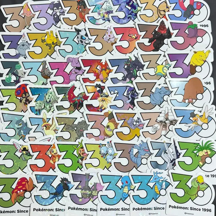 [BUNJANG] Pokemon 30th Anniversary Stickers / 포켓몬 30주년 스티커