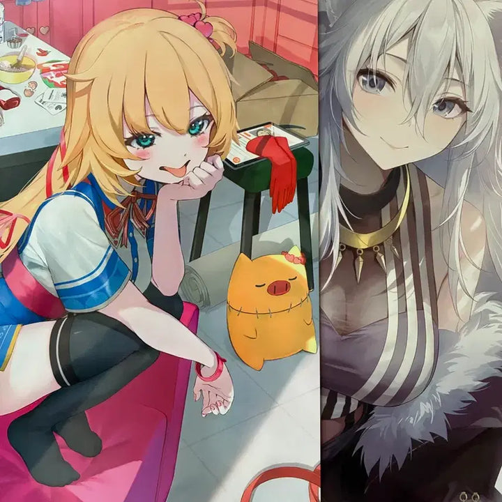 [BUNJANG] Hololive Shirakami Fubuki &amp; Sakura Miko Illustration Poster Bundle Set / 홀로라이브 시라카미 후부키 사쿠라 미코 일러스트 포스터 일괄
