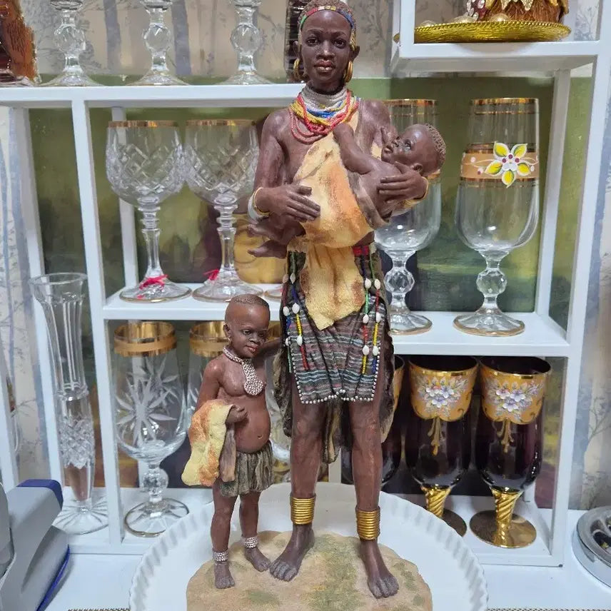[BUNJANG] African Woman and Baby Statue / 아프리카 여성과 아기 조각상