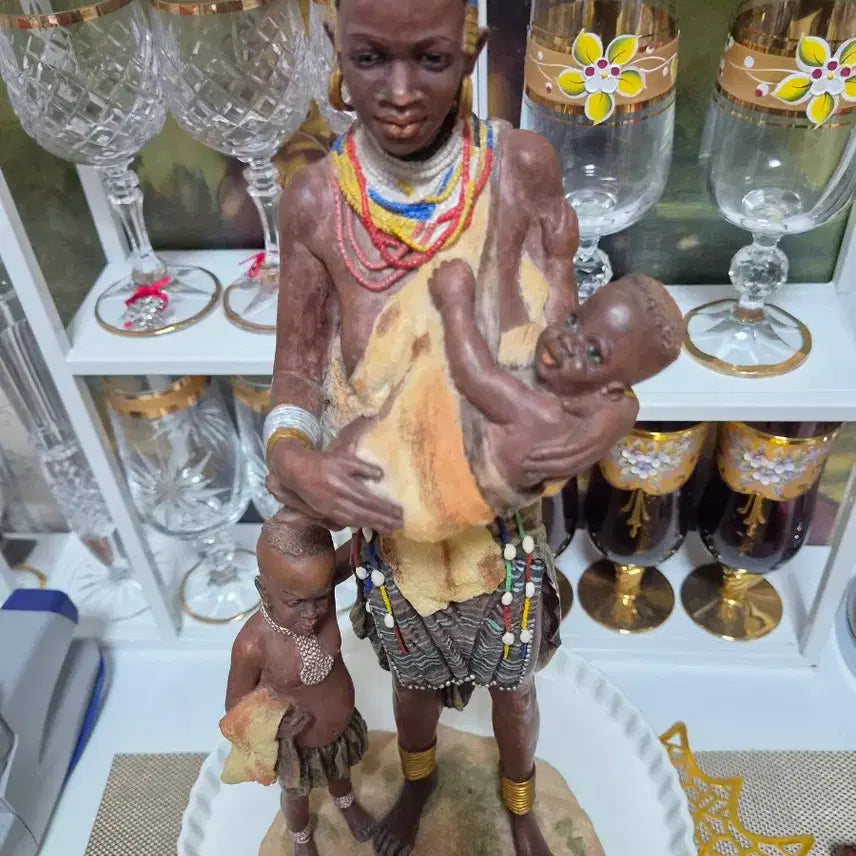 [BUNJANG] African Woman and Baby Statue / 아프리카 여성과 아기 조각상