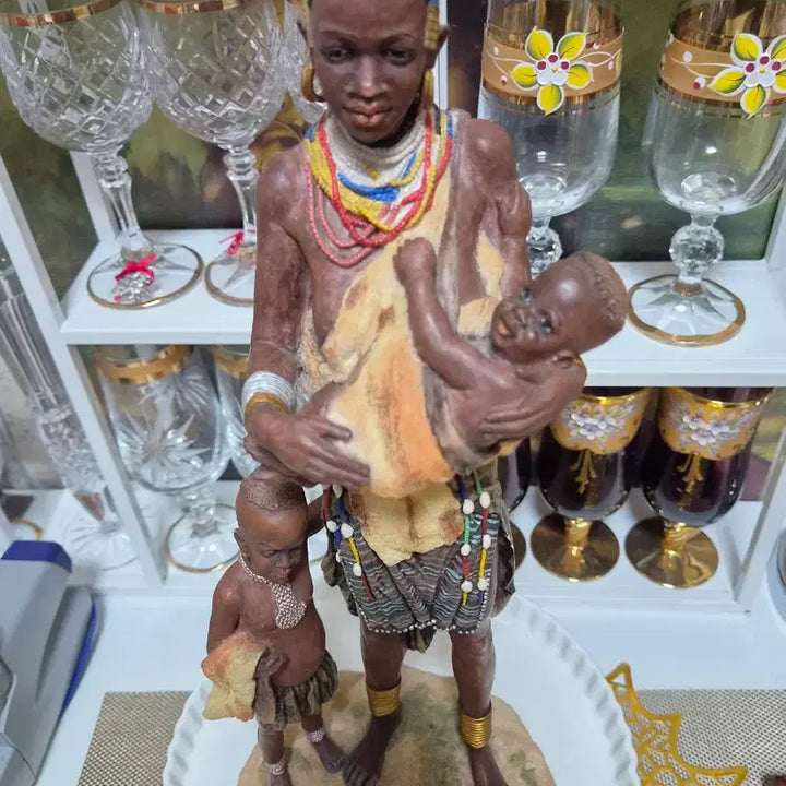 [BUNJANG] African Woman and Baby Statue / 아프리카 여성과 아기 조각상