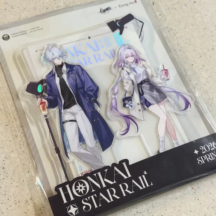 [BUNJANG] Gong Cha x Honkai: Star Rail Paimon &amp; Caelus Acrylic Diorama / [공차 X 붕괴:스타레일] 파이논&amp;카스토리스 아크릴 디오라마