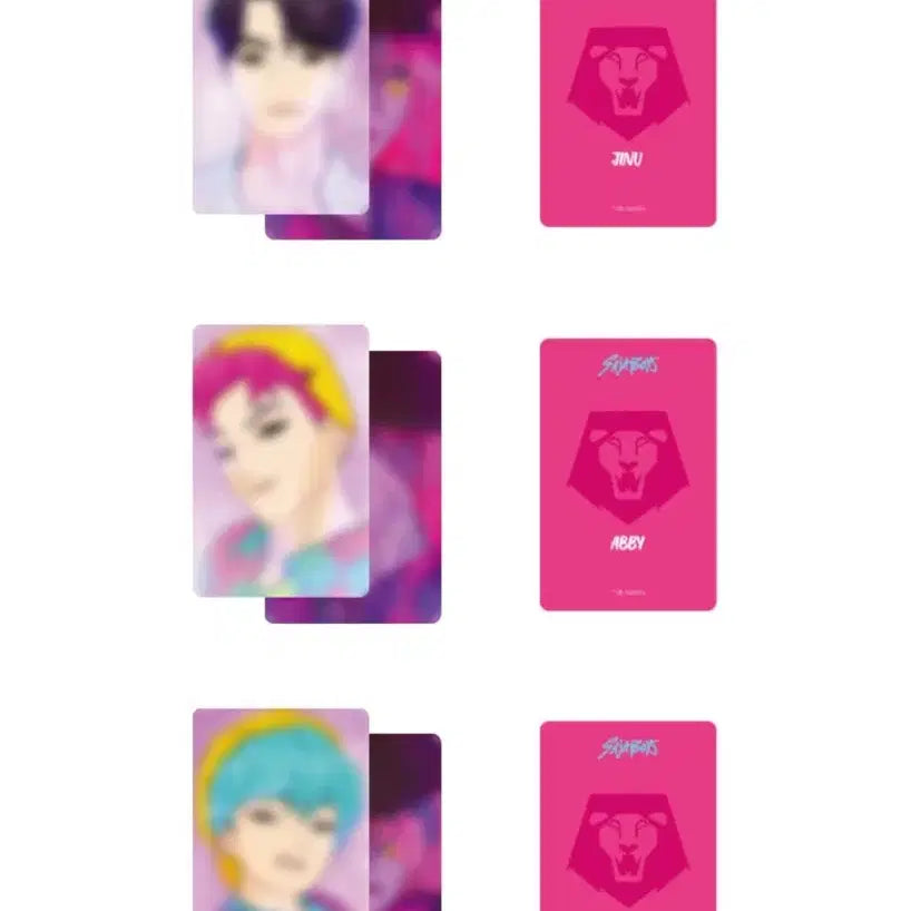 [BUNJANG] KDH Seongsu Pop-up Huntrics Lion Boys Lenticular Photocard Set (2 Types) - Sealed / 공식굿즈 케데헌 성수 팝업 헌트릭스, 사자보이즈 렌티큘러 포토카드 2종 세트 미개봉 정가양도
