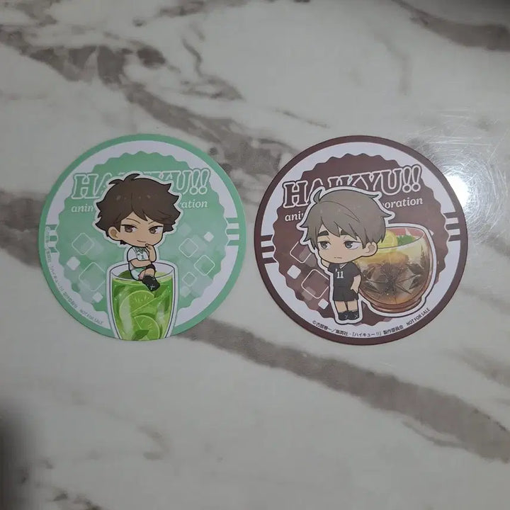 [BUNJANG] Haikyu!! Animate Cafe Collaboration POB Coaster Tooru Oikawa, Osamu Miya / 하이큐!! 애니메이트 카페 콜라보 특전 코스터 오이카와 토오루, 미야 오사무