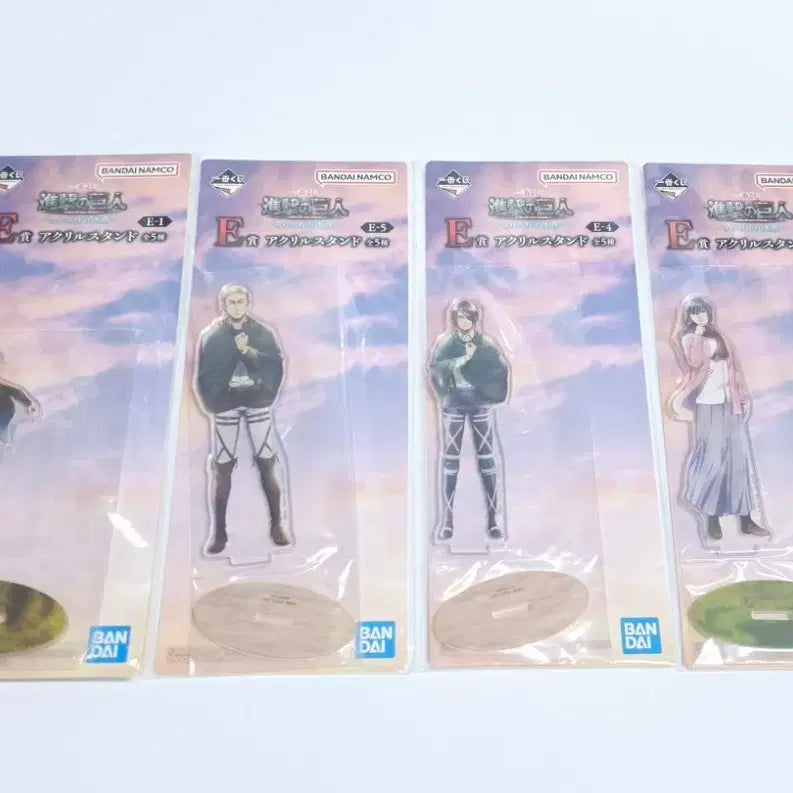 [BUNJANG] Attack on Titan Ichiban Kuji E Prize Acrylic Stand Set (4 Types) / 진격의거인 이치방쿠지 E상 4종 세트