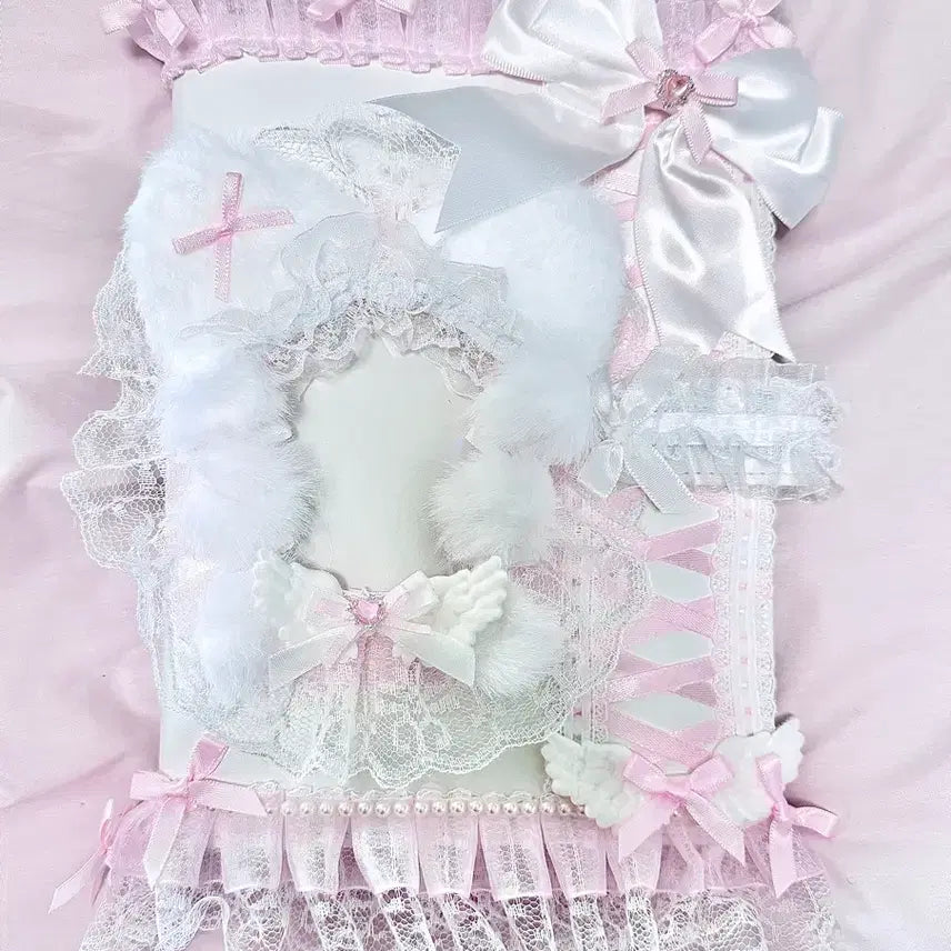 [BUNJANG] Lace Diary Binder Ribbon A5 Deco Photocard Holder / 레이스 다이어리 바인더 리본 A5 다꾸 포카 덕질
