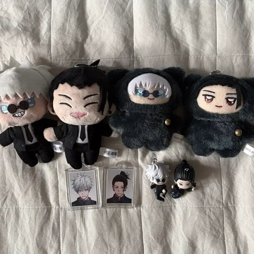 [BUNJANG] Jujutsu Kaisen Gojo &amp; Geto Acrylic Keychains &amp; Photo Set Bundle / 주술회전 고죠 게토 치미케모 하라혼 키링 증사 일괄 양도