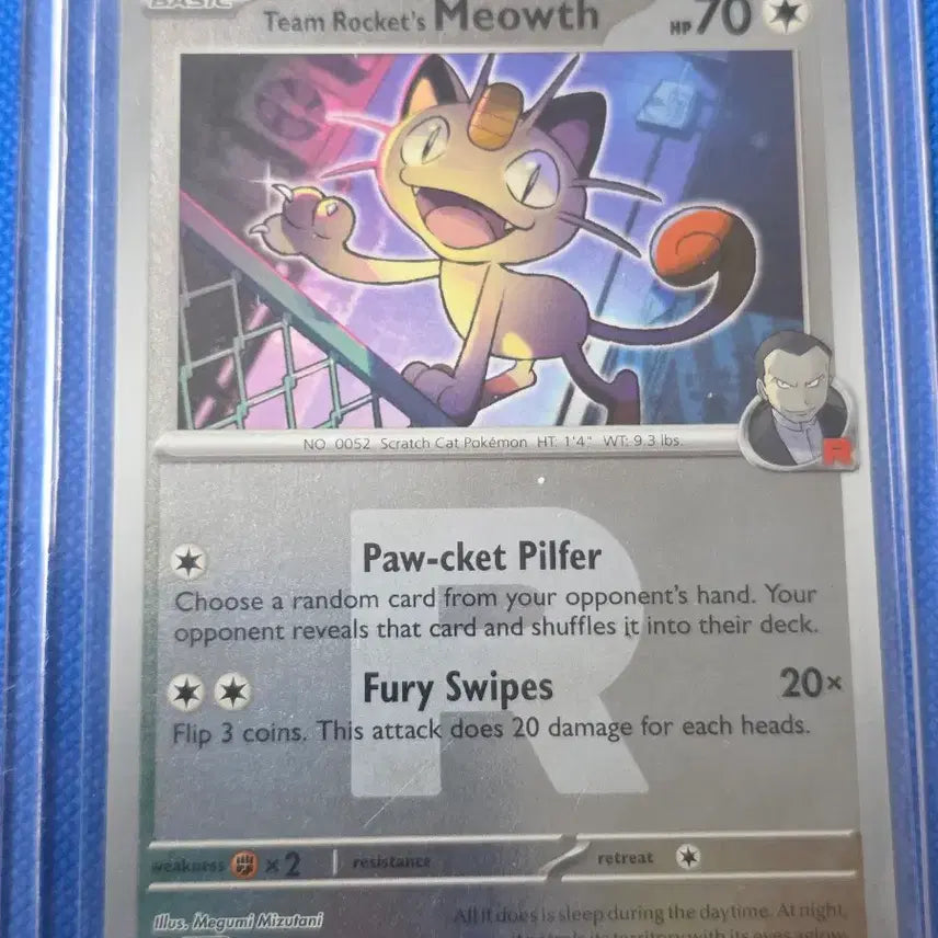 [BUNJANG] Pokemon Meowth Reverse Holo North American Edition Card / (포켓몬) 로켓단의 나옹 리버스 홀로 북미판 카드