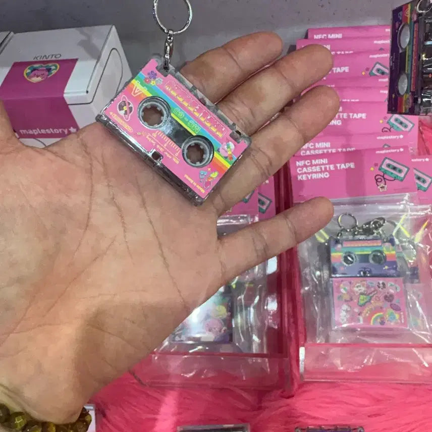 [BUNJANG] MapleStory Agit NFC Mini Cassette Tape Keychain / 메이플스토리 아지트 NFC 미니 카세트테이프 키링