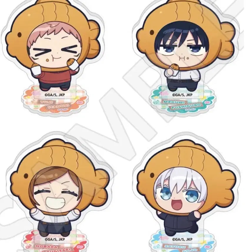[BUNJANG] Jujutsu Kaisen Gigo Collaboration Bungeoppang Trading Mini Character Acrylic Stand Set (4 Types) / [현물] 주술회전 gigo 콜라보 붕어빵 트레이딩 미니 캐릭터 아크릴 스탠드 4종 세트 판매합니다.