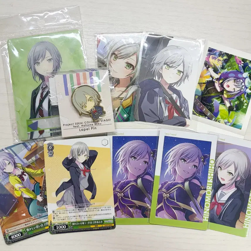 [BUNJANG] Hinomori Shiho Goods Bundle (Ipic Card, Label Pin, Card Case, Unofficial Goods) / 프로세카 프세카 히노모리 시호 굿즈 일괄 이픽카드 라벨핀 카드케이스 비공굿