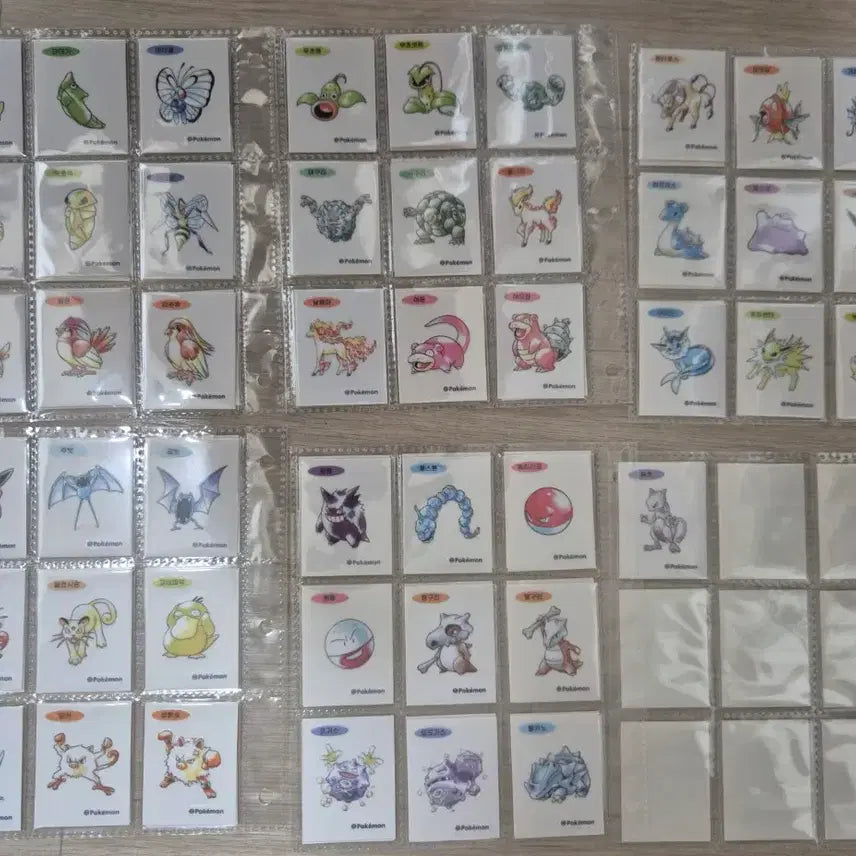 [BUNJANG] Pokemon Sticker Art Mewtwo 100 Types Complete Set / 포켓몬 띠부씰 아트워크 뮤츠 포함 100종 띠부실 전종 완성본.