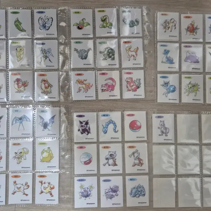 [BUNJANG] Pokemon Sticker Art Mewtwo 100 Types Complete Set / 포켓몬 띠부씰 아트워크 뮤츠 포함 100종 띠부실 전종 완성본.