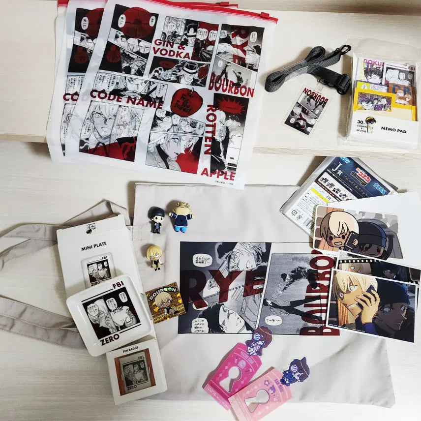 [BUNJANG] Detective Conan 3COINS Collaboration Goods Bundle Set / 명탐정코난  콜라보 3coins굿즈, 쿠지 굿즈, 미니피규어 등 10종 일괄 판매
