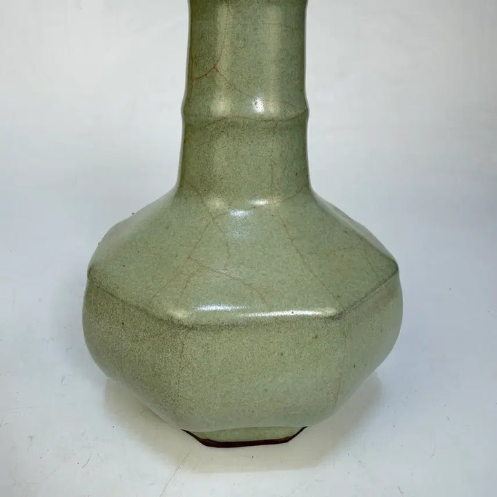 [BUNJANG] Guan Ware Bamboo Joint Pattern Octagonal Vase / 관요 죽절현문 팔각 반구병