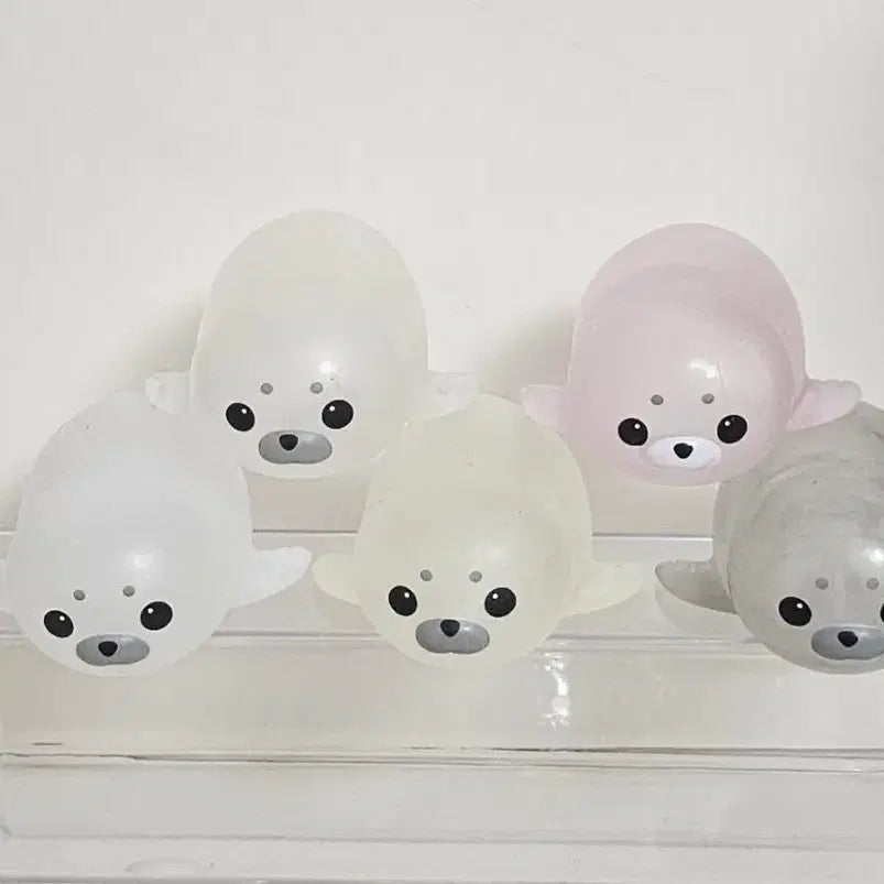 [BUNJANG] Seal &amp; Sea Lion Gacha Figure 5-Piece Set / 물범 물개 가챠 피규어 5종 세트