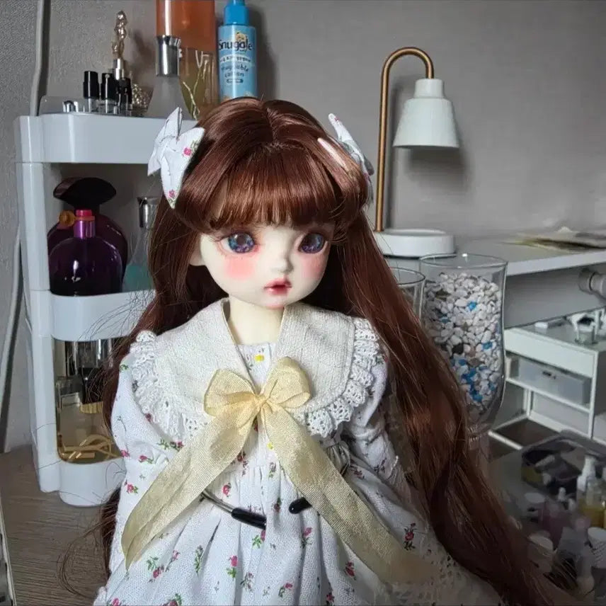 [BUNJANG] Chikibi Bora Whitening Doll (Includes Eyes, Wig, Outfit) / 치키비 보라 미백 판매