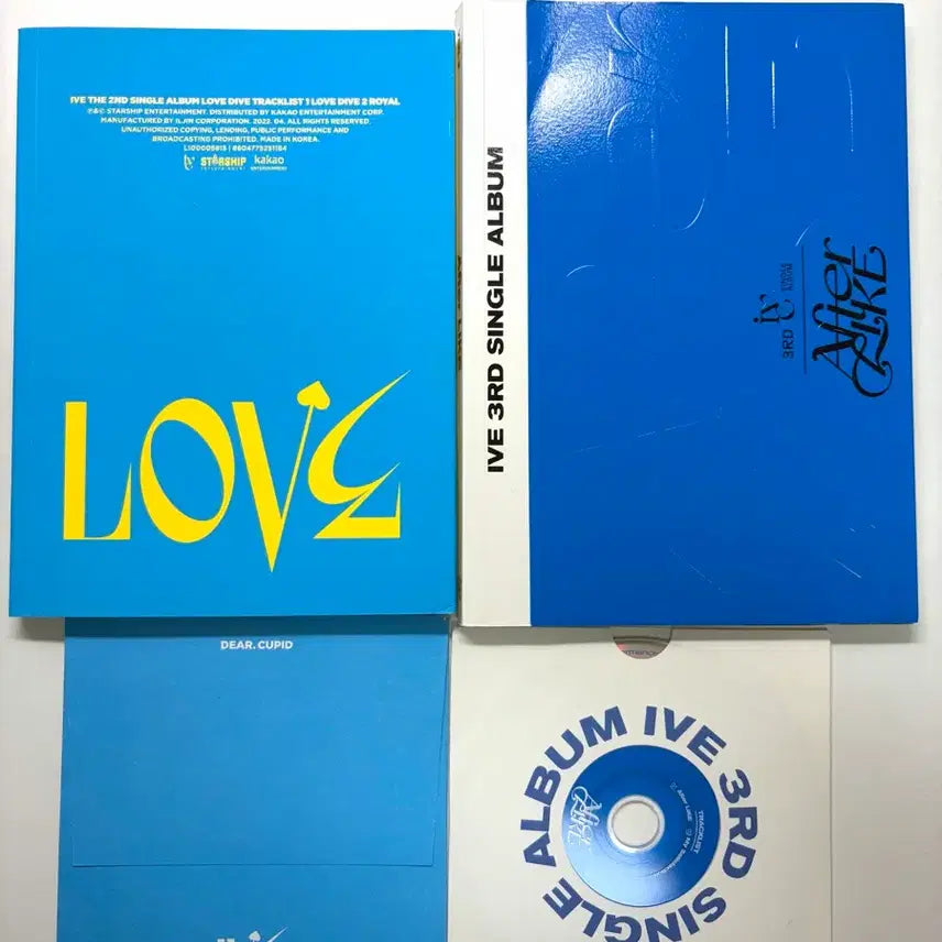 [BUNJANG] IVE LOVE DIVE + After LIKE Unsealed Album Bundle (CD Included, Excludes Photocards) / 아이브 LOVE DIVE+After LIKE개봉앨범 묶음판매(CD포함/포카미포함)