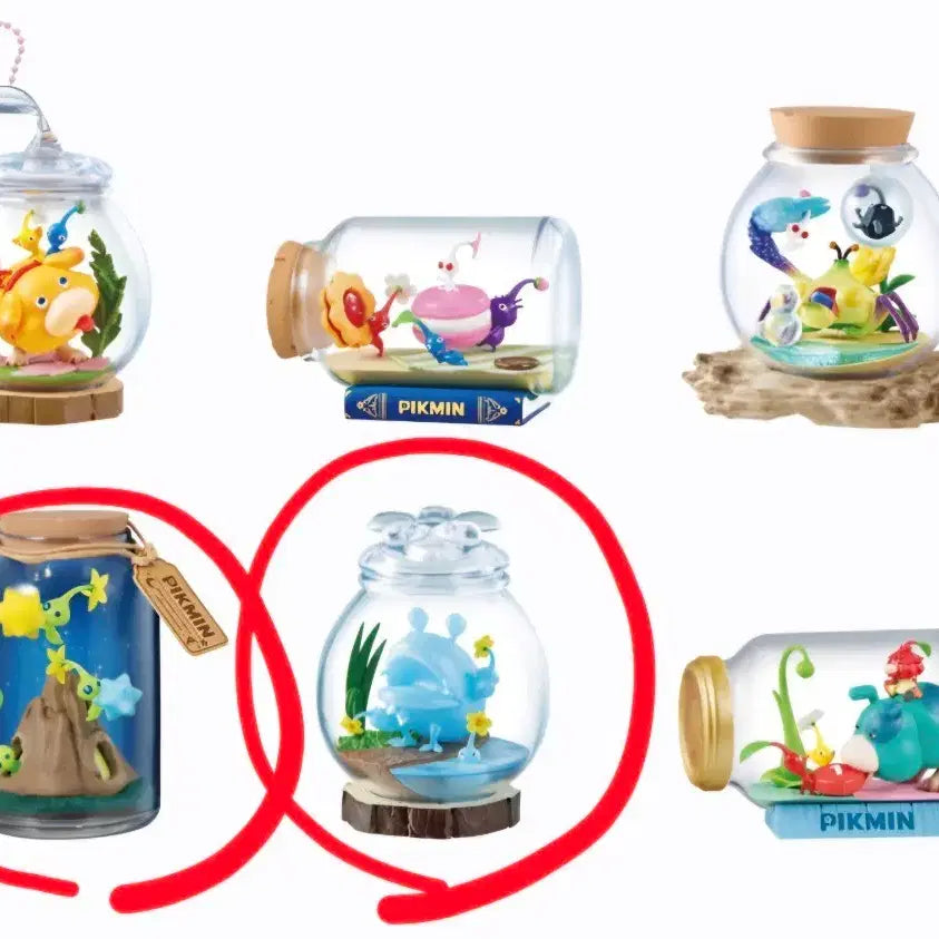 [BUNJANG] Pikmin Terrarium Re-ment Vol. 2 (Pieces 4 &amp; 5) Bundle Set Sealed / 피크민 테라리움 리멘트 2탄 4,5번 일괄 미개봉