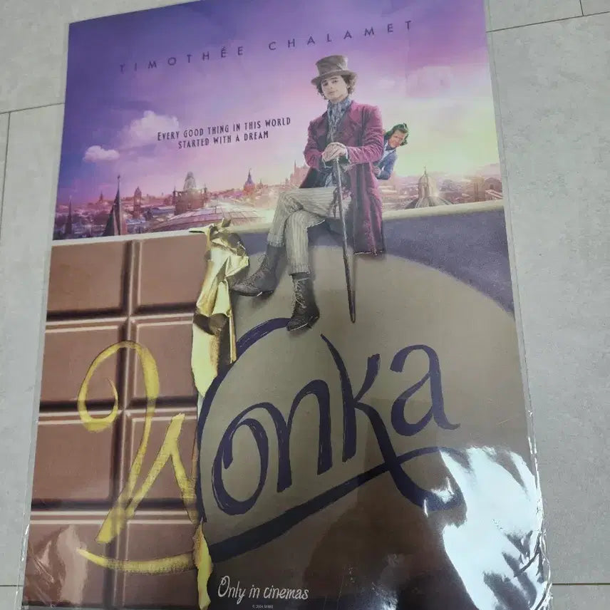 [BUNJANG] Wonka Review Poster (Sealed) / 웡카 리뷰 포스터 미개봉 판매합니다
