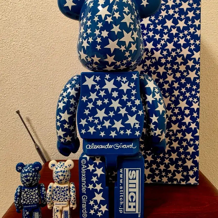 [BUNJANG] Bearbrick Alexander Girard Star Version 400% &amp; 100% Set / 베어브릭 알렉산더 지라드 스타버젼 400%,100% 베어브릭 세트입니다