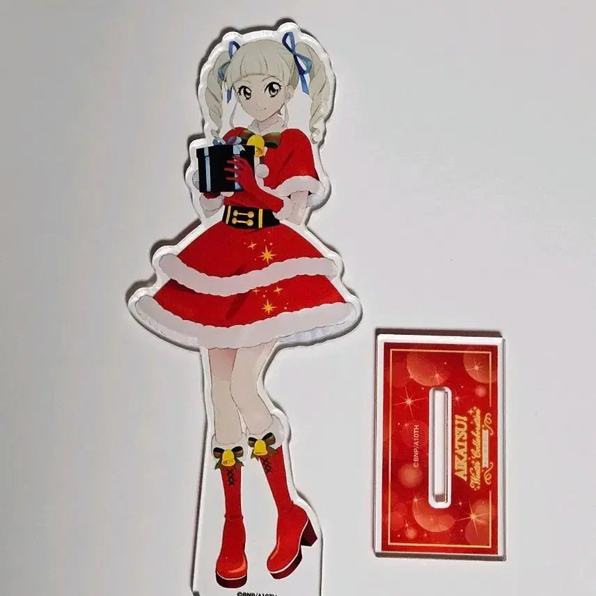 [BUNJANG] Aikatsu! Ichigo Hoshimiya Christmas Acrylic Stand (Opened) / 아이카츠 아이엠스타 유리카 크리스마스 아모카페 아크릴 스탠드 개봉 전시