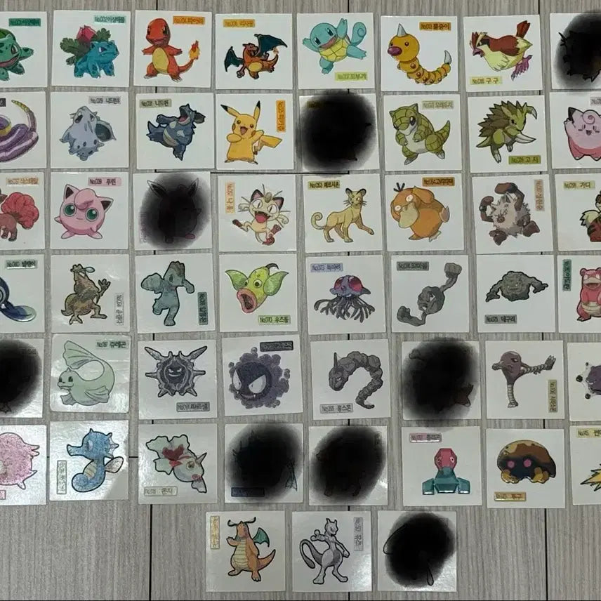 [BUNJANG] 2009 Shiny Pokémon Ttibu Seal Sticker Set / 2009 샤니 포켓몬 띠부씰