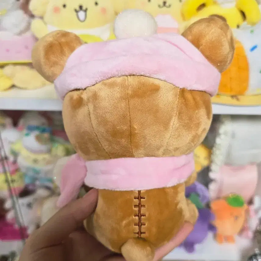 [BUNJANG] 2007 San-X Rilakkuma Pink Snow Winter Storage Box / 2007 고전 산엑스 핑크 스노우 윈터 리락쿠마 소품함 수납함 인형