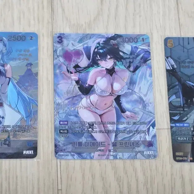 [BUNJANG] Nikke 3-Card Set: Mechami Shifty, Little Mermaid, Bahamut / 니케 카드 3종 세트 메카미 시프티 리틀 머메이드 바하무