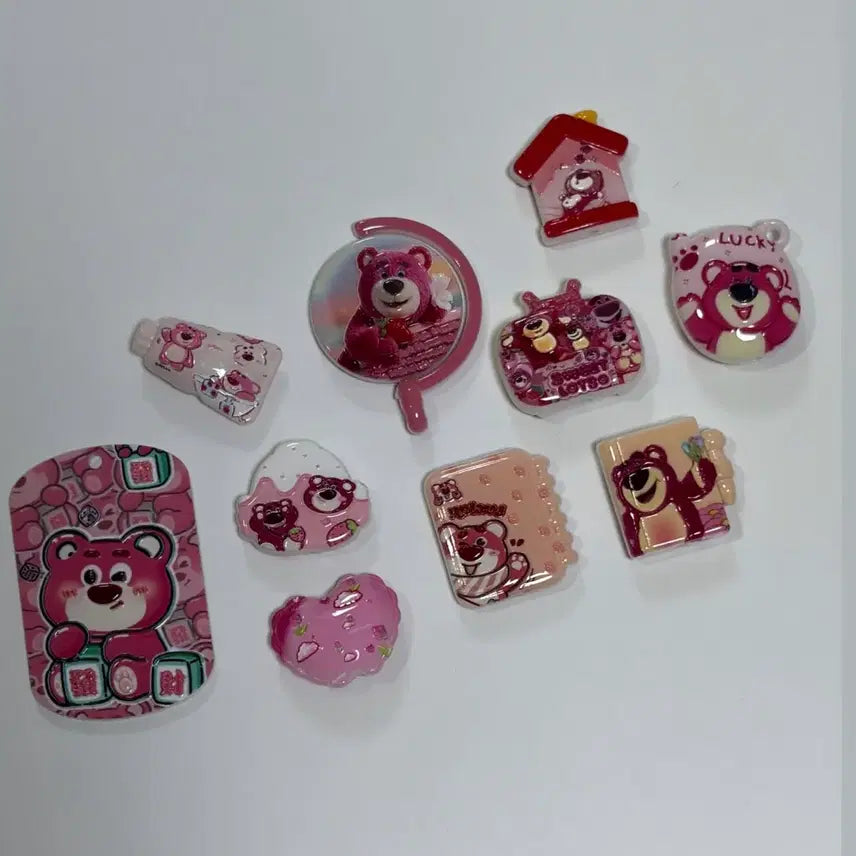[BUNJANG] Lotso Bear Bead Pendant Set / 랏소 비즈 팬던트 세트