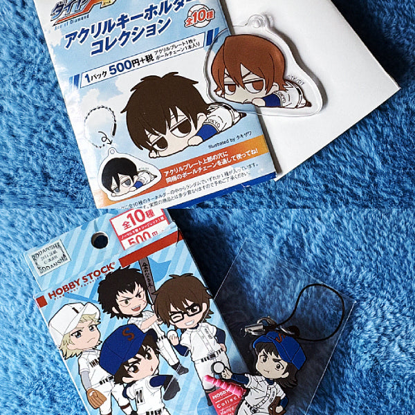 [BUNJANG] Diamond Ace Jun Ishishiki / Norifumi Kawakami Acrylic Keychain &amp; Trading Strap Set / 다이아몬드 에이스 굿즈 (이사시키 준/카와카미 노리후미)