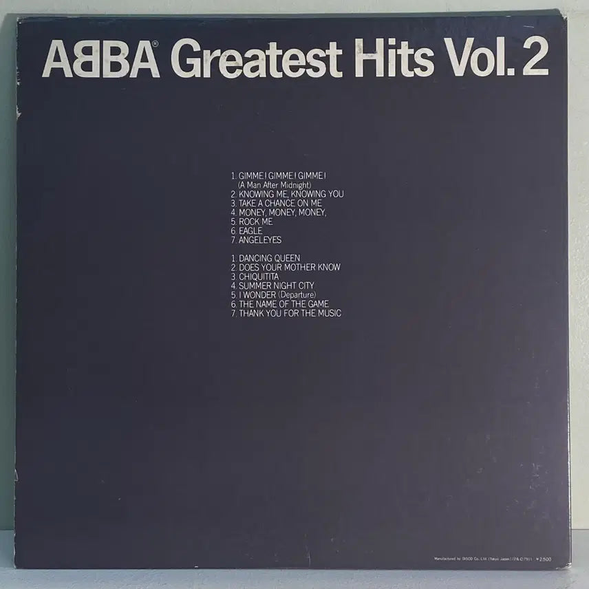 [BUNJANG] ABBA Greatest Hits Vol. 2 LP (1979 Japanese Pressing) / (수입중고LP-유로팝) ABBA -Greatest Hits Vol. 2