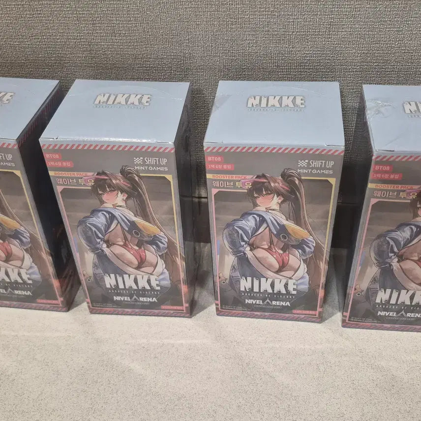 [BUNJANG] Nibel Arena NIKKE BT08 Booster Pack Wave To You 4 Boxes (Sealed) / [미개봉] 니벨아레나 니케 BT08 부스터팩 웨이브투유 4박스 판매합니다.